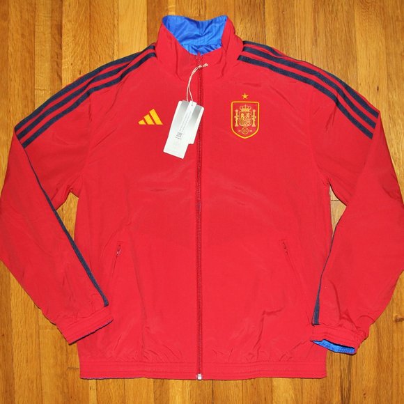 Adidas Spain National Team Soccer Anthem Jacket Womens M World Cup - Picture 1 of 11